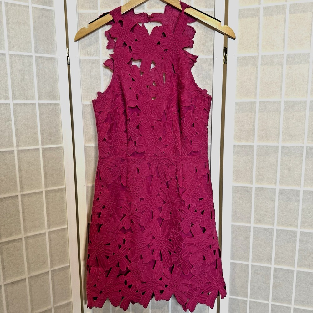 Saylor Free People Dress Womens Small Pink Floral Lace Boho Romantic New